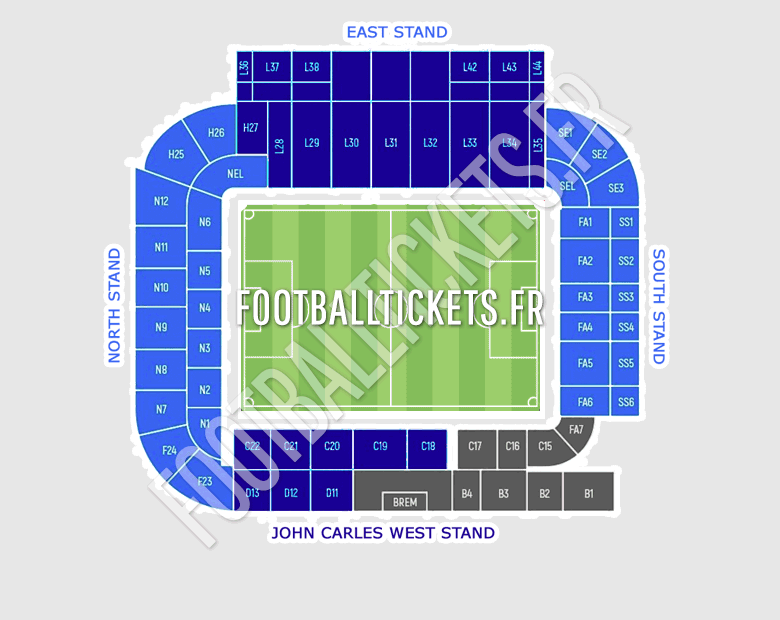 Elland Road plan du stade Elland Road plan du stade