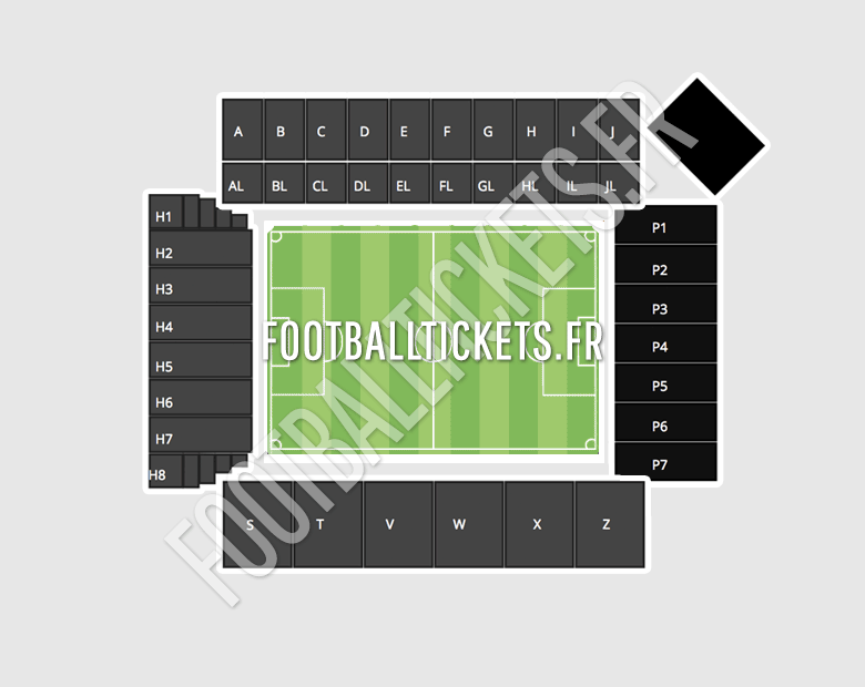 Craven Cottage plan du stade Craven Cottage plan du stade