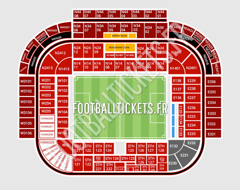 Old Trafford plan du stade Old Trafford plan du stade