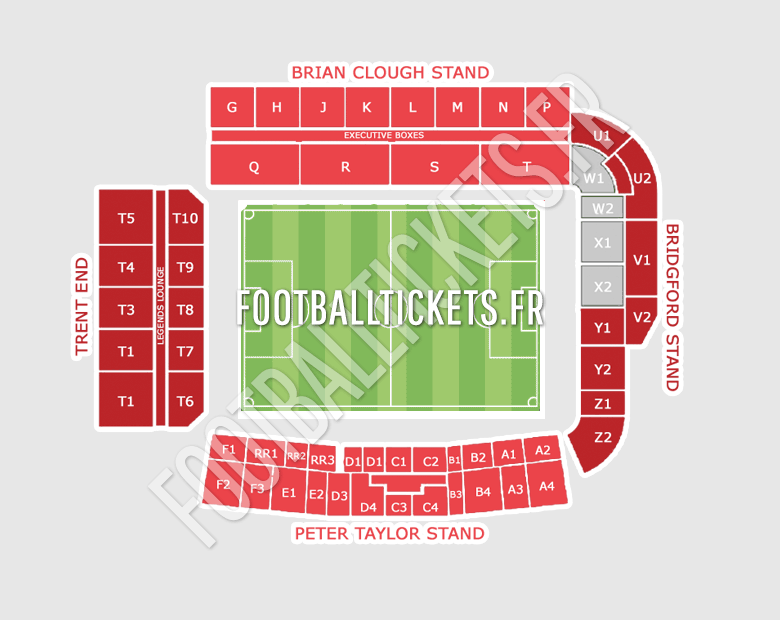 City Ground plan du stade City Ground plan du stade