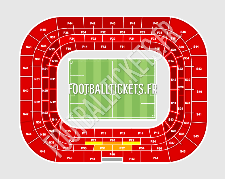 Estadio Sánchez-Pizjuán plan du stade Estadio Sánchez-Pizjuán plan du stade