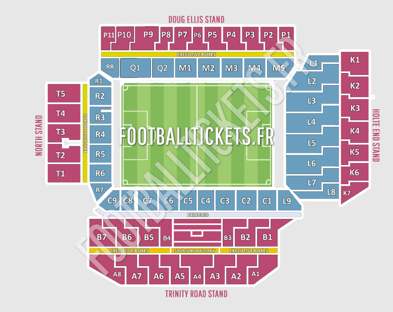 Villa Park plan du stade Villa Park plan du stade