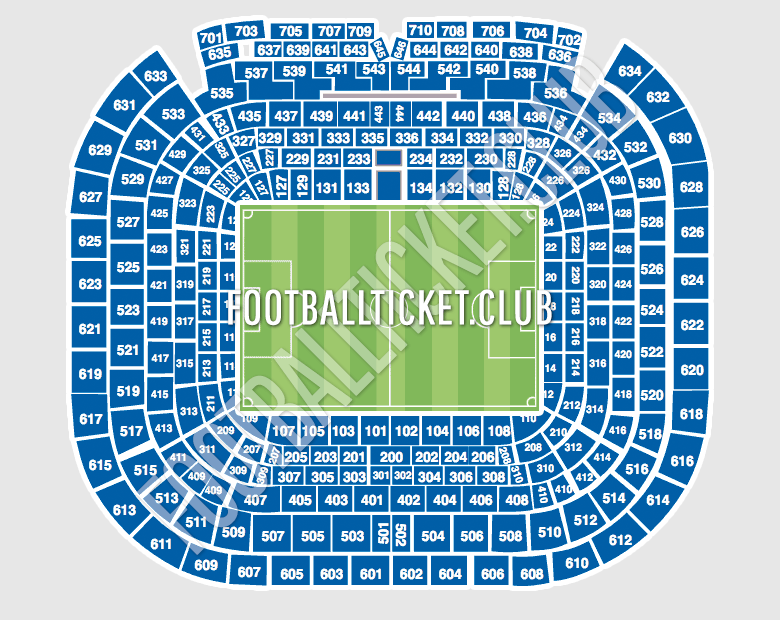 Santiago Bernabéu seating plan Santiago Bernabéu seating plan