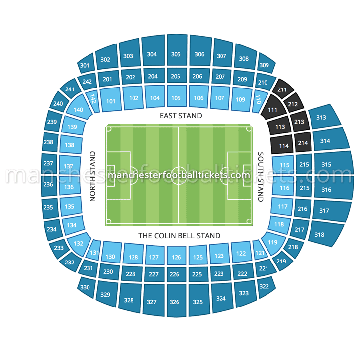 Plan du stade Etihad de Manchester City